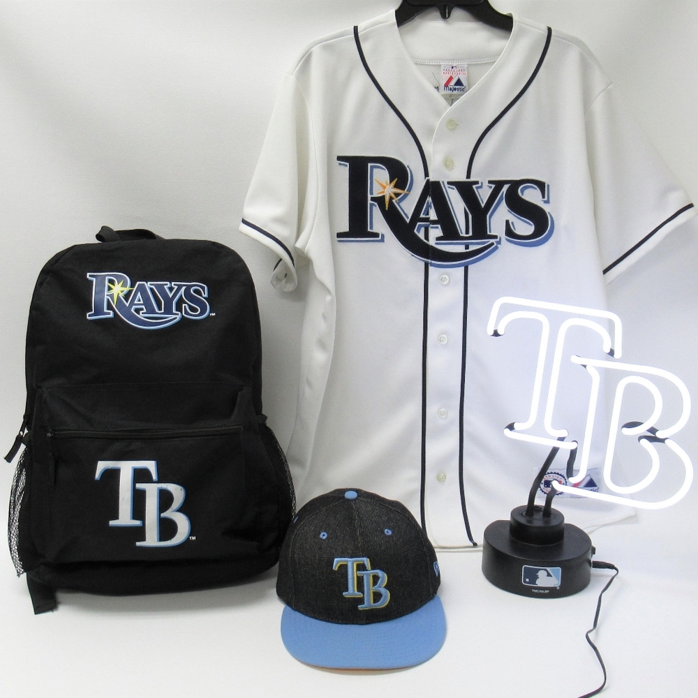 MLB Baseball Tampa Bay Rays Fan Lot Including Jersey & Cap